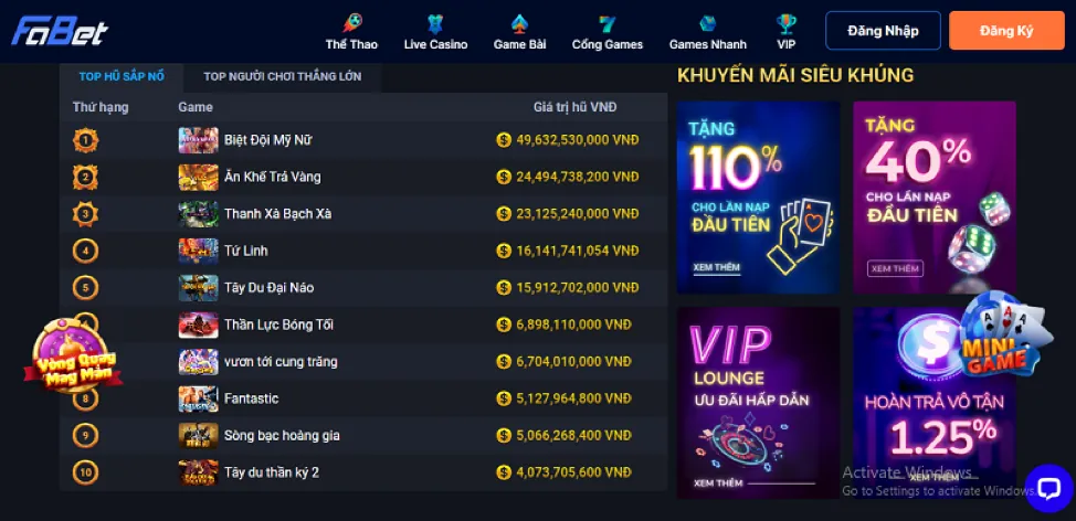 Bước 1: Đăng ký tài khoản 98win10